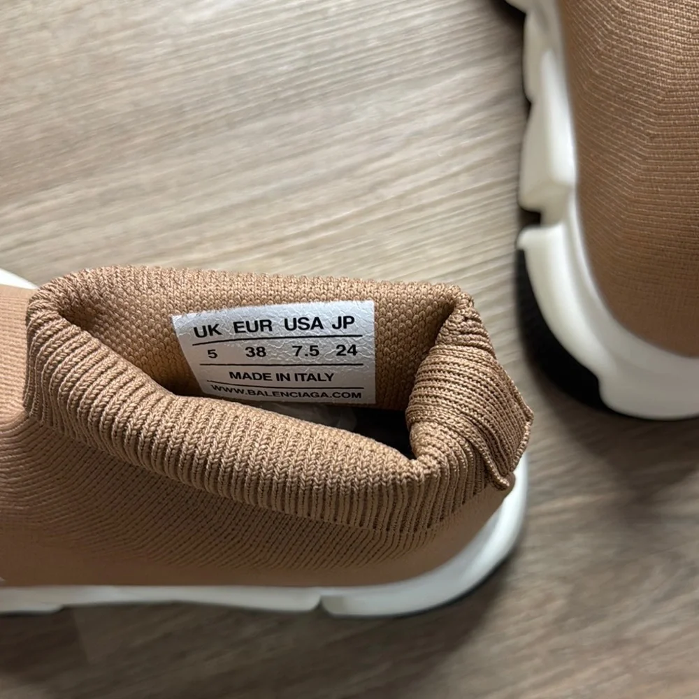 Balenciaga Brown Sock Sneakers with White Soles. Not sure if real but look good - Picture 2 of 5
